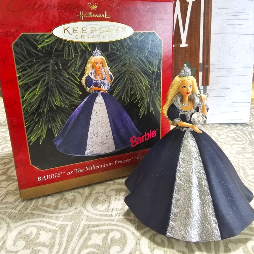 NIB Barbie as the Millennium Princess Christmas Ornament Hallmark 1999